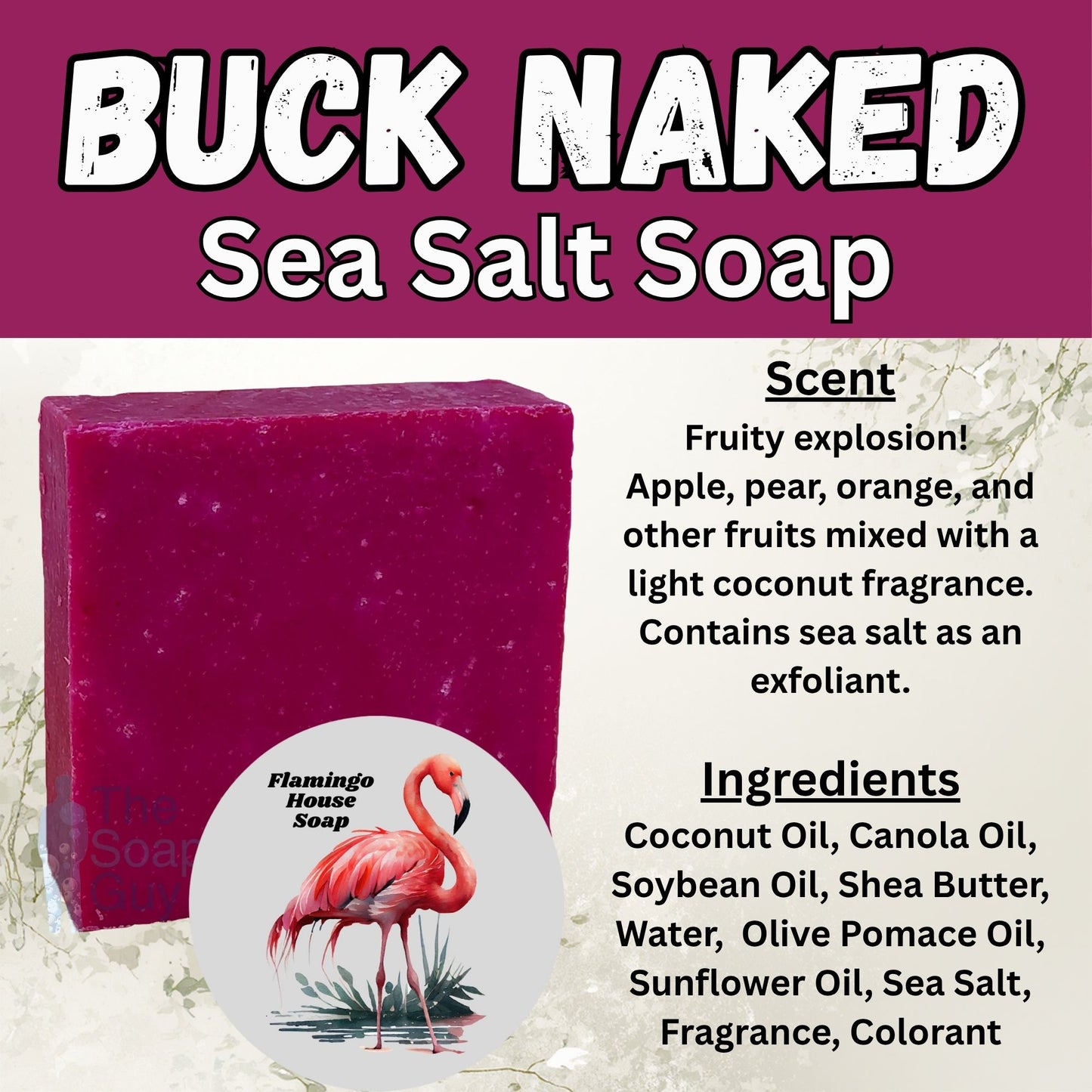 Buck Naked Sea Salt Soap Bar