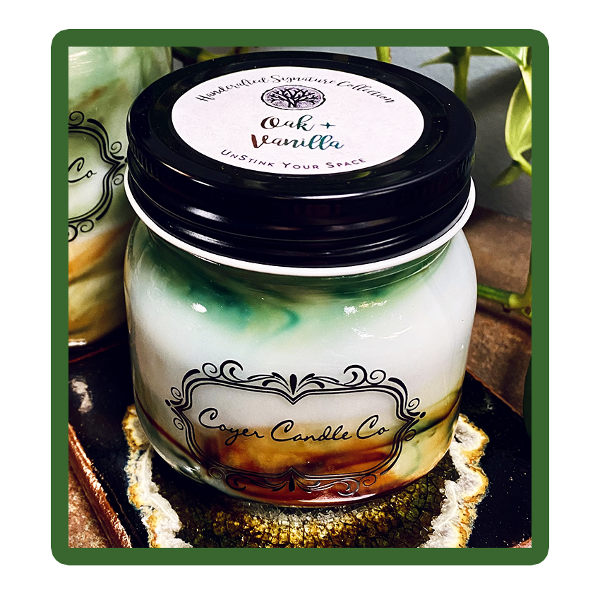 8 oz Candle Jars - Oak + Vanilla