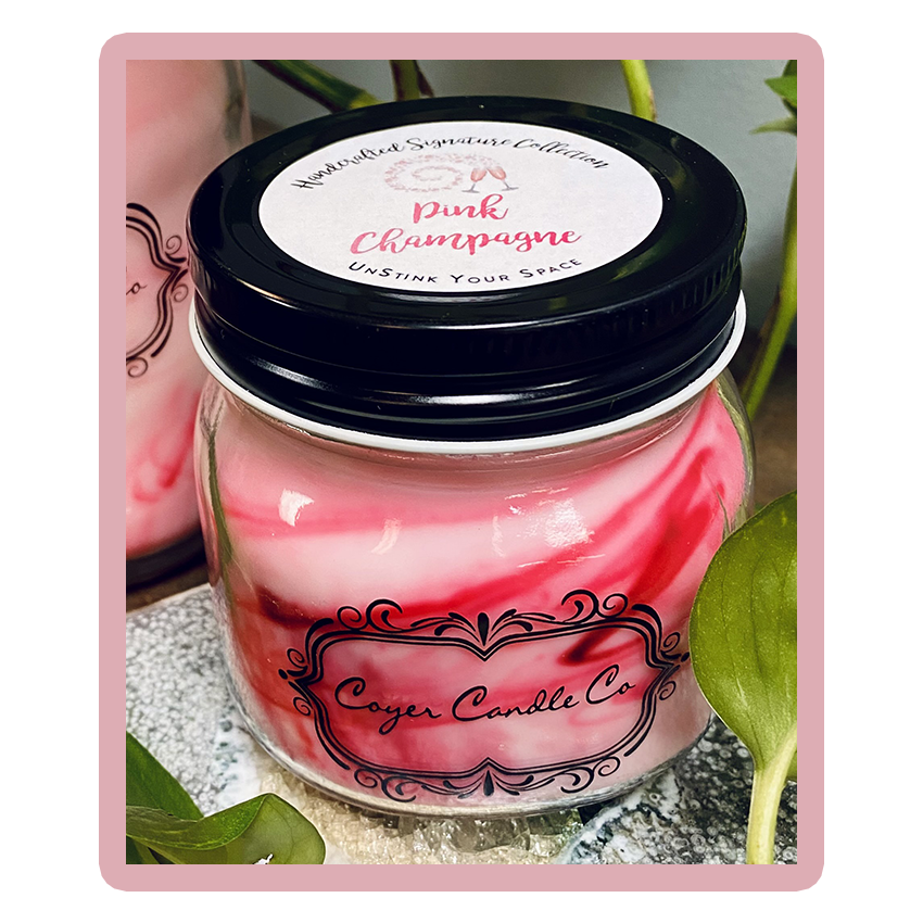 8 oz. Candle Jar – Pink Champagne 🍾✨