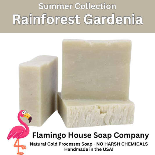Rainforest Gardenia- Natural, Handmade, Cold Processed Soap Bar